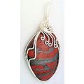Banded Jasper Hematite Silver Copper Wire Wrap ...