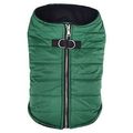 Zip-up Dog Puffer Vest - Dark Green Large