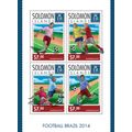 SOLOMON ISLANDS 2014 SHEET MNH FOOTBALL BRAZIL ...