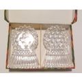 Vintage Thistle Shaped Pair Of Glass Trinket Pi...