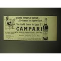 1957 Campari Aperitif Ad - Reading through an emerald