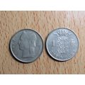 Belgium 1974 1 Franc Belgique (French Text) Coin