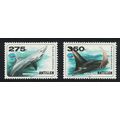 Neth. Antilles Mako Shark Manta Ray Fish 2v 199...