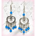 Summer Gift Tibet Love Heart Blue Turquoise Bea...