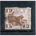 MALAYSIA 1919 SG 30 1c DEEP BROWN FINE USED