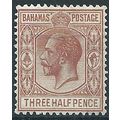 Bahamas 1934 SG117 1 1/2d Brown-Red Mounted Min...