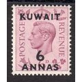 1948 KUWAIT Sg70 6a on 6d PURPLE M/MINT (g142)