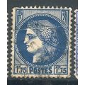 France 1938 (perf) - SG591 - 1fr.75 blue - Cere...