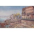 Dassamedh Ghat Benares River Scene Bathers Tuck...