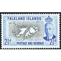 Falkland Islands KGVI 1952 2½d Black Ultramarin...