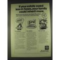 1978 New York Life Insurance Ad - Owed Less in Taxes