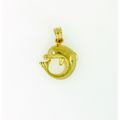 New Solid Real 14 k Yellow Gold Dolphins 1.3 Gr...