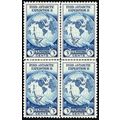753, Unused XF 3¢ Byrd Center Line Block Of Fou...