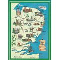 EAST ANGLIA - MAP - COLOURMASTER POSTCARD