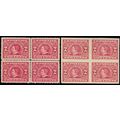 370-71, Mint VF NH/LH 2¢ Blocks of Four SCV $13...
