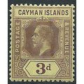 Cayman Islands 1920 SG45e 3d Purple/Yellow on P...