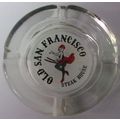 VINTAGE glass ' OLD SAN FRANCISCO ' ashtray