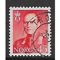 NORWAY 1958 KING OLAV V 45 ORE RED SG 476 FINE ...