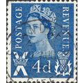 SCOTLAND, Queen Elizabeth II, Machin, blue 1966, 4d, #4