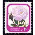New Zealand 1975 Rose 1c Mint Never Hinged Stamp.