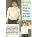 Knit Sweater Pattern Hooded Pullover (2)