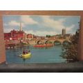 WORCESTER FROM THE RIVER SEVERN, unused vintage...