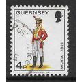 GUERNSEY 1974 4p OFFICER EAST REGIMENT 1822 SG ...
