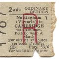 B.R.B. Edmondson Ticket - Nottingham Victoria t...
