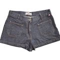 DNM Blue Denim Zip Cotton Shorts 8 UK