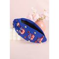 Dark Blue USA Flag Gemstone Decor Knotted Wide ...