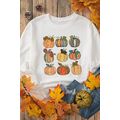 Beige Thanksgiving Pumpkin Print Drop Shoulder ...
