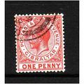 GIBRALTAR 1916 SG 77a 1d SCARLET FINE USED