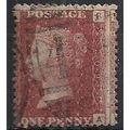 1858 SG43 1d Red Plate 209 Good+ Used Check Let...