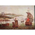 Men Of War Off Dover Castle (Detail) Isaac Sail...