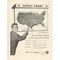 texas company 1943 texaco supply chart lubricat...