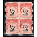 J88 1/2c Postage Due Fine MNH Blk/4 O7054