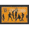 MEXICO 1968 OLYMPIC GAMES 2p VOLLEY BALL ORANGE...