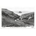 REAL PHOTOGRAPHIC POSTCARD GULL ROCK & TREBARWI...