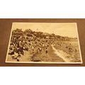 1935 fr Postcard - Busy West Beach scene @ Clac...