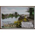 vintage postcard Hearty Greetings for Thursday