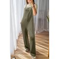 Laurel Green Solid Color Knit Loose Straight Le...