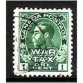 CANADA 1915 1c GREEN WAR TAX SG 228 FINE USED #2