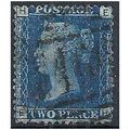 1858 SG47 2d Blue Plate 15 Good Used Check Lett...