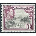 Jamaica 1950 SG128a 6d Grey & Purple Perf 13.5x...