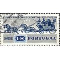PORTUGAL, Mailcoach, blue 1963, 1Esc, #2