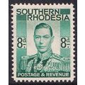 Southern Rhodesia KGVI 1937 8d Emerald-Green SG...