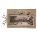 EDWARDIAN CHRISTMAS CARD used... fox hunting sc...