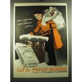 1938 Philip Morris Cigarettes Ad - Merry Christmas and Happy Smoking - Johnnie