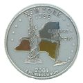 New York State Quarter Fridge Magnet