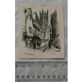 Vintage engraving - Butchery Lane, Canterbury